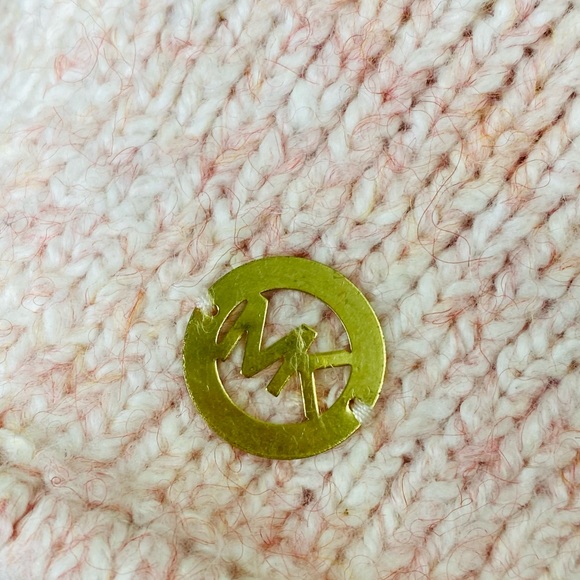 MICHAEL KORS Blossom Heathered High Low Turtleneck Pink Sweater M - Picture 9 of 11